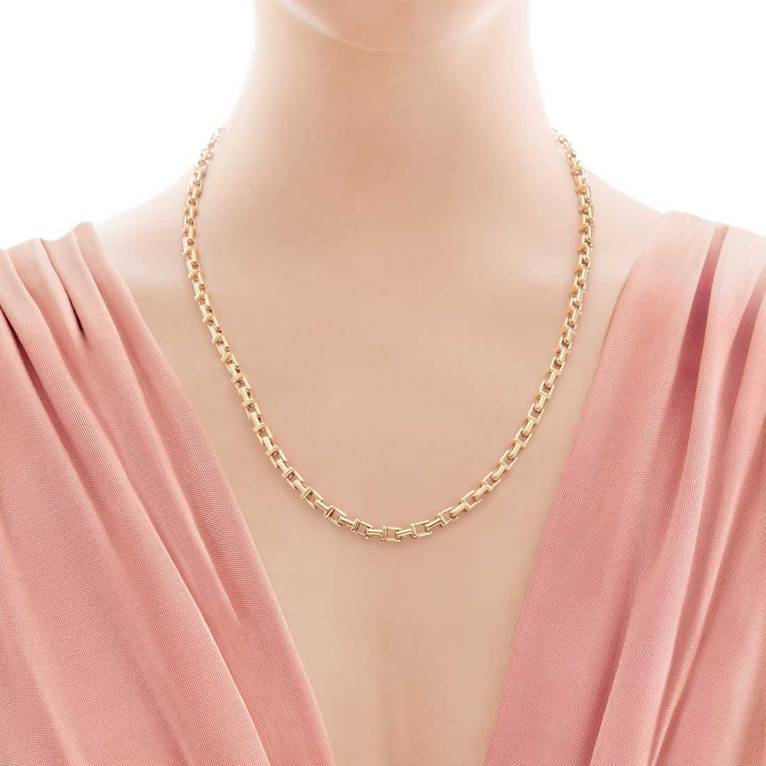 TIF83472947 light gold T-link necklace