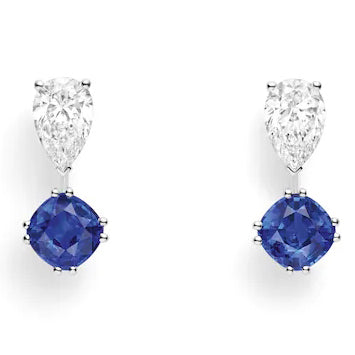 SM-083569 Cushion drop pear-shaped earrings