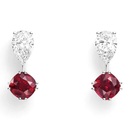 SM-083569 Cushion drop pear-shaped earrings
