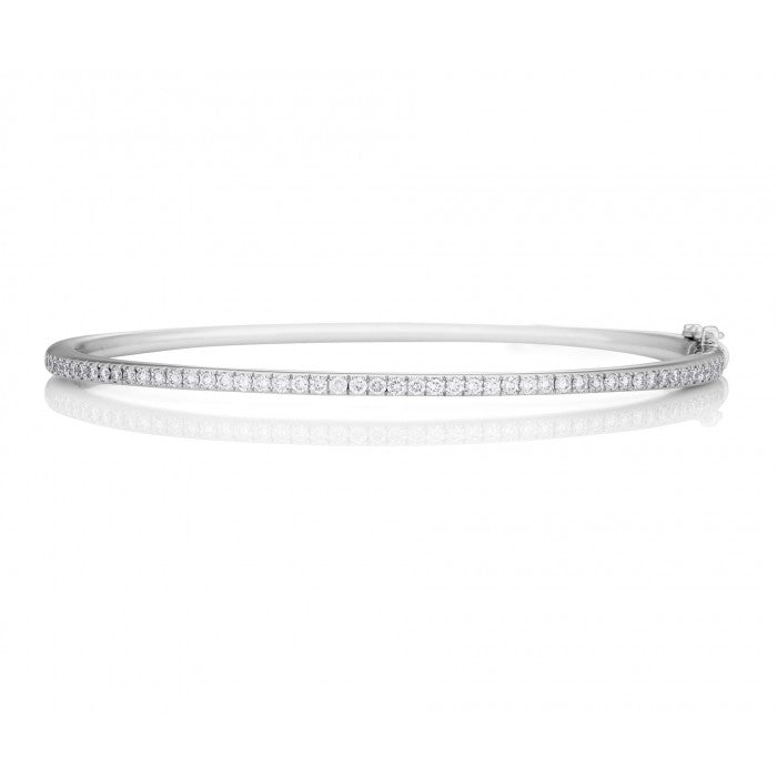 DBES-J3DD05Z00W single row semi-pave oval bracelet