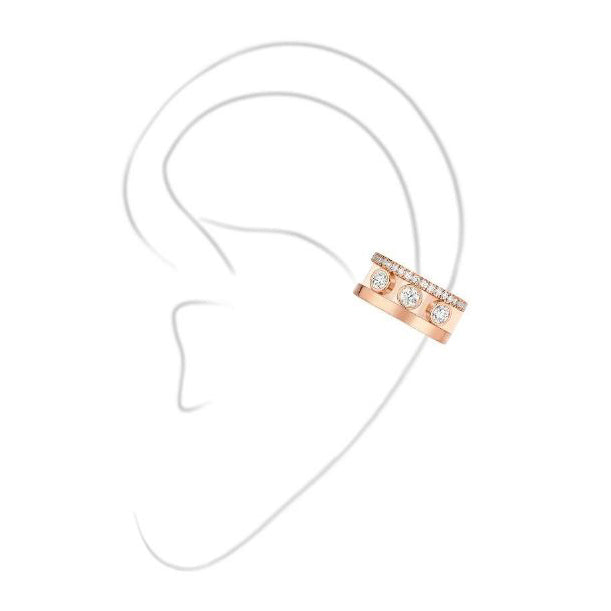 MSK-3691 semi-circle diamond ear clip