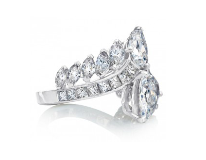DBES-R5132365 Marquise Twist Arm Ring