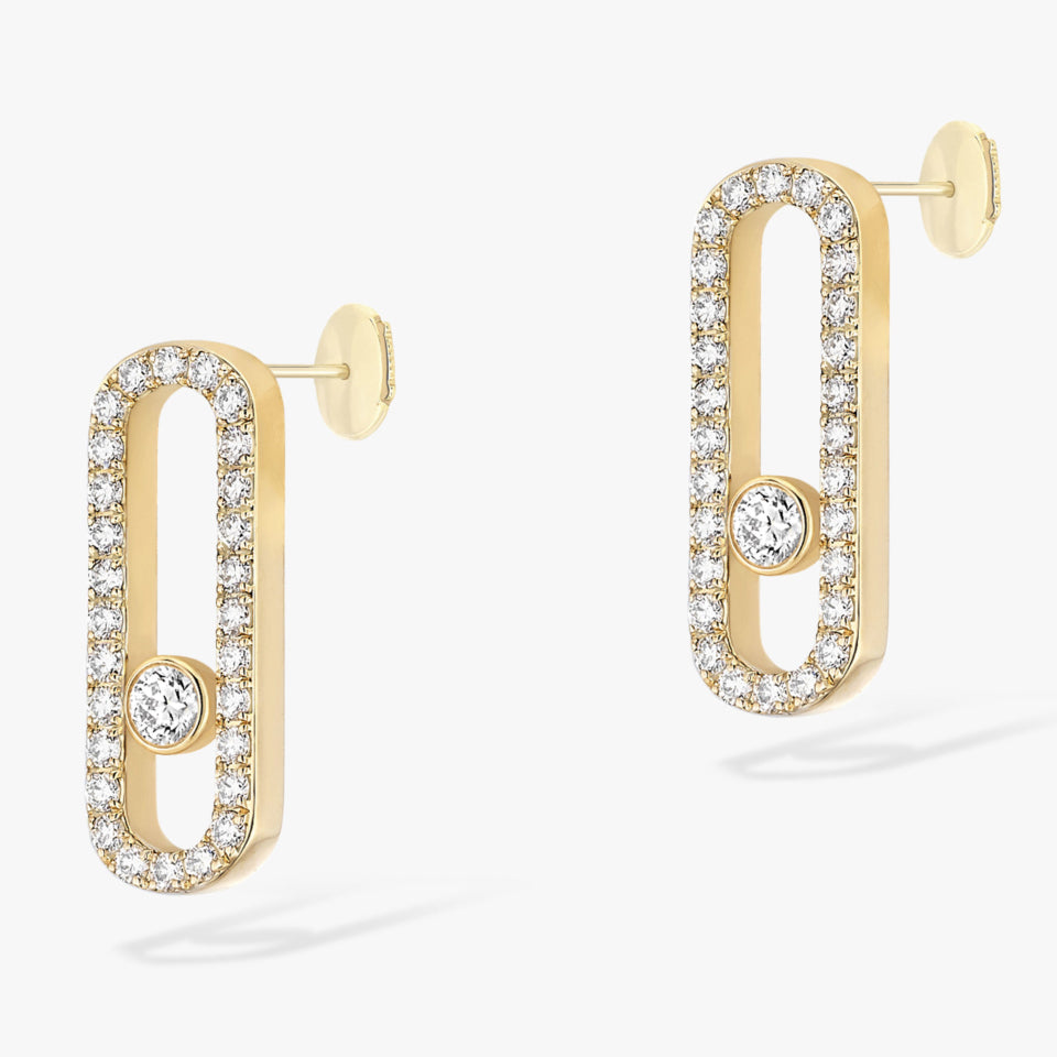 MSK-12183 single diamond movable earrings