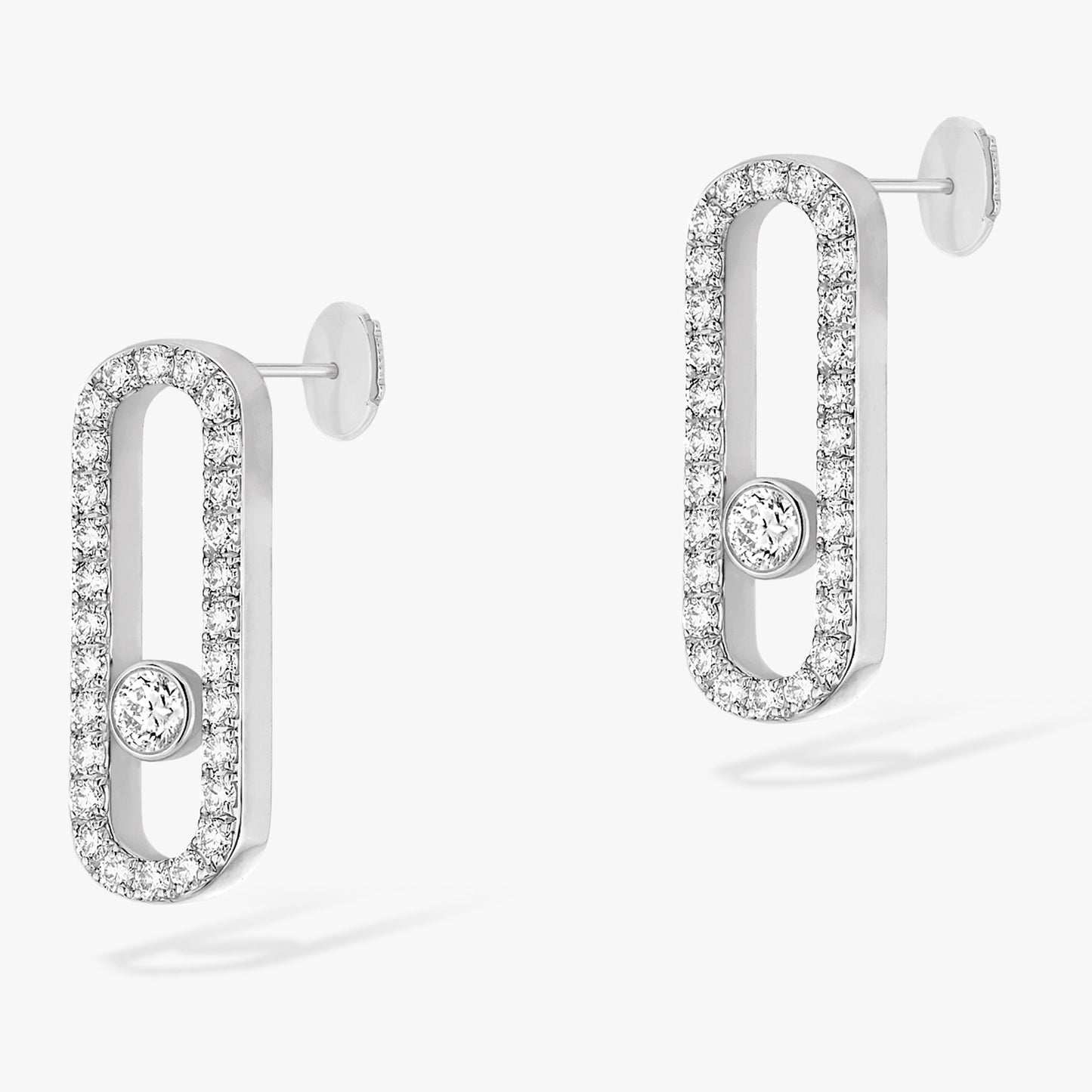 MSK-12183 single diamond movable earrings