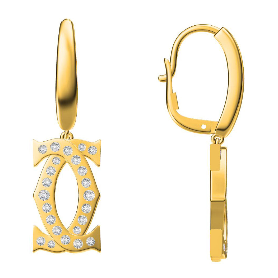 KDY-K5103952-LOGO double C earrings