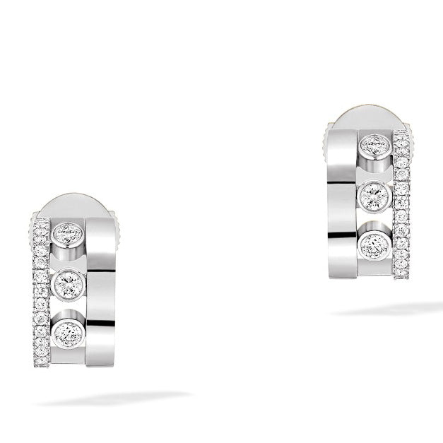MSK-3060 movable earrings, half diamond