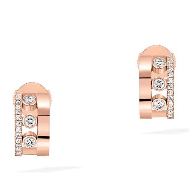 MSK-3060 movable earrings, half diamond