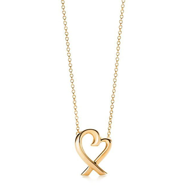 TIF28700749 Large Cross Heart Light Gold Pendant