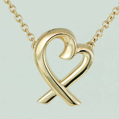 TIF40761399 small cross heart light gold bolt chain pendant