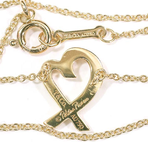 TIF40761399 small cross heart light gold bolt chain pendant