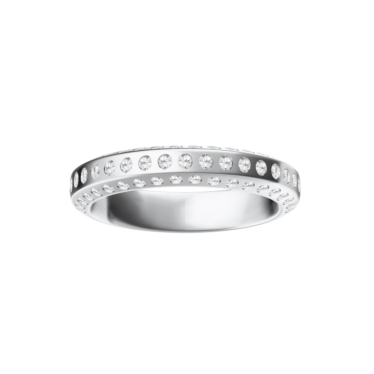 DBES-R9509079 half diamond ring