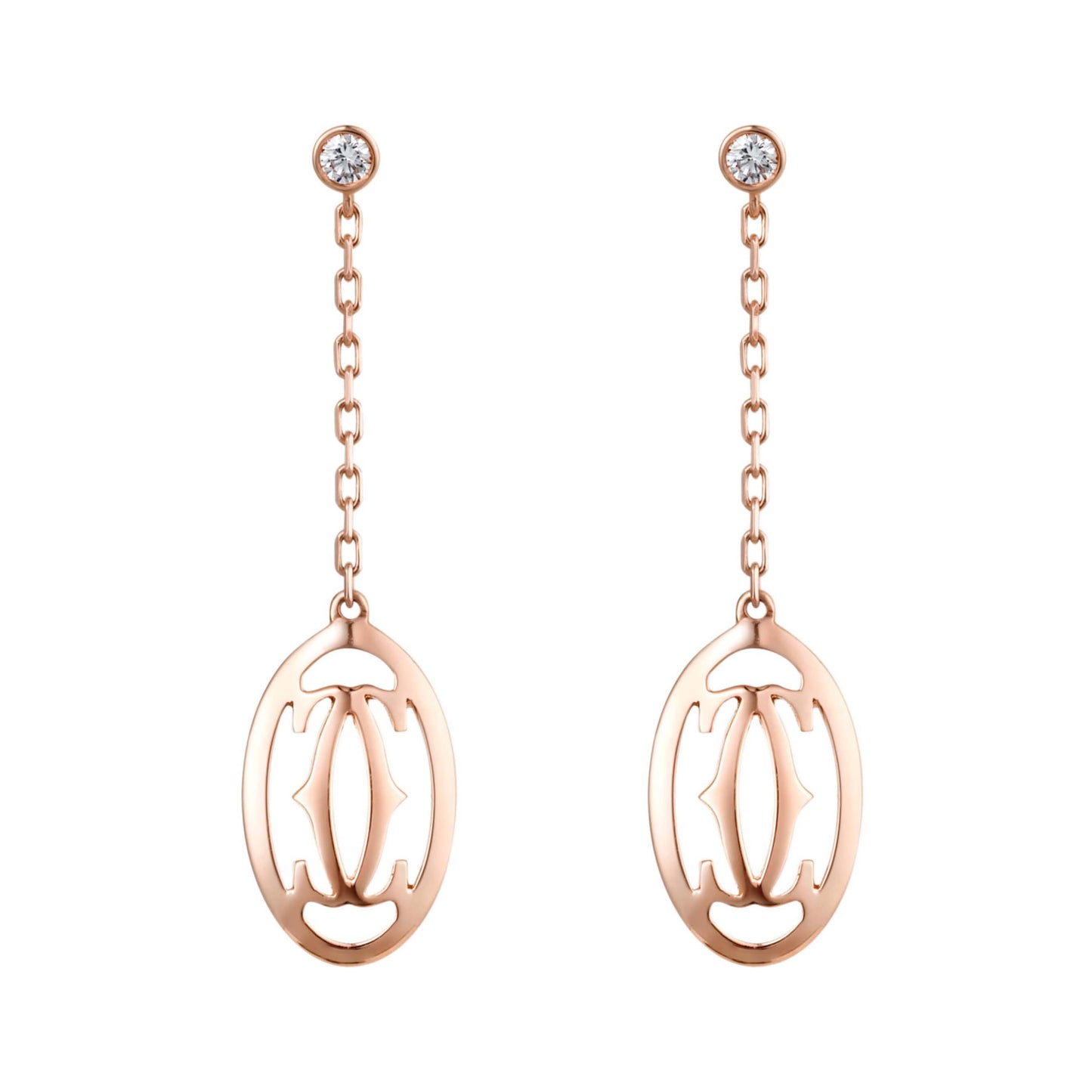 KDY-B8043600-LOGO double C long earrings