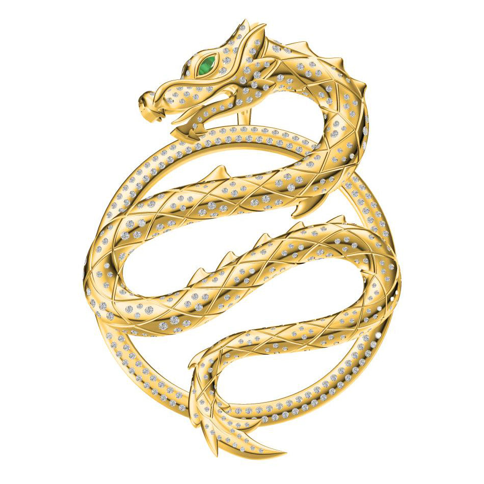 KDY-A7148262 dragon brooch