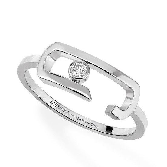 MSK-11458 light gold open ring, movable open ring, light gold straight arm