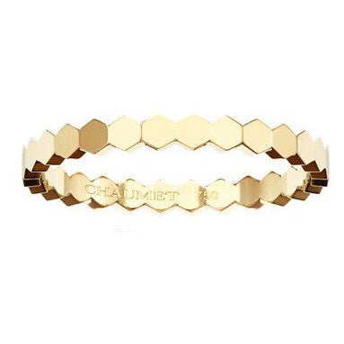 SM-081931 Honeycomb Light Gold Bar Ring Customer Version