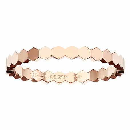 SM-081931 Honeycomb Light Gold Bar Ring Customer Version