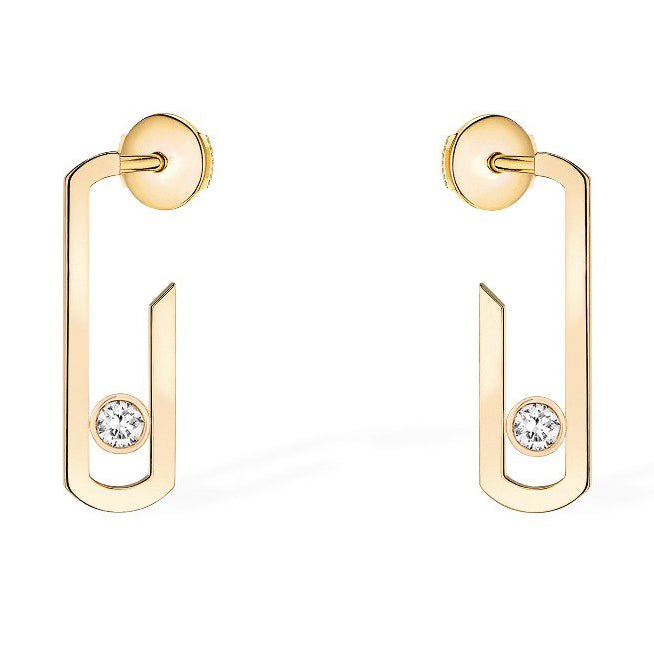MSK-11659 open earrings, light gold open earrings