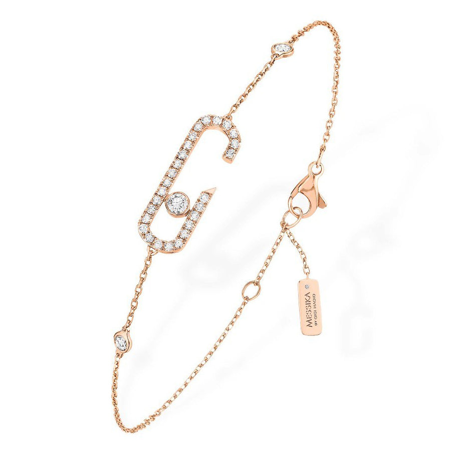 MSK-6812 movable opening bracelet with stone opening