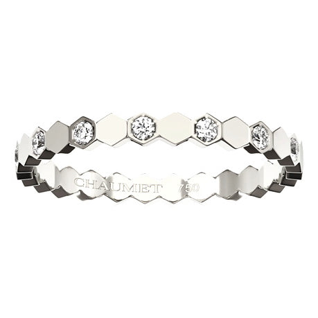 SM-081933 Honeycomb Half Diamond Ring Customer Version