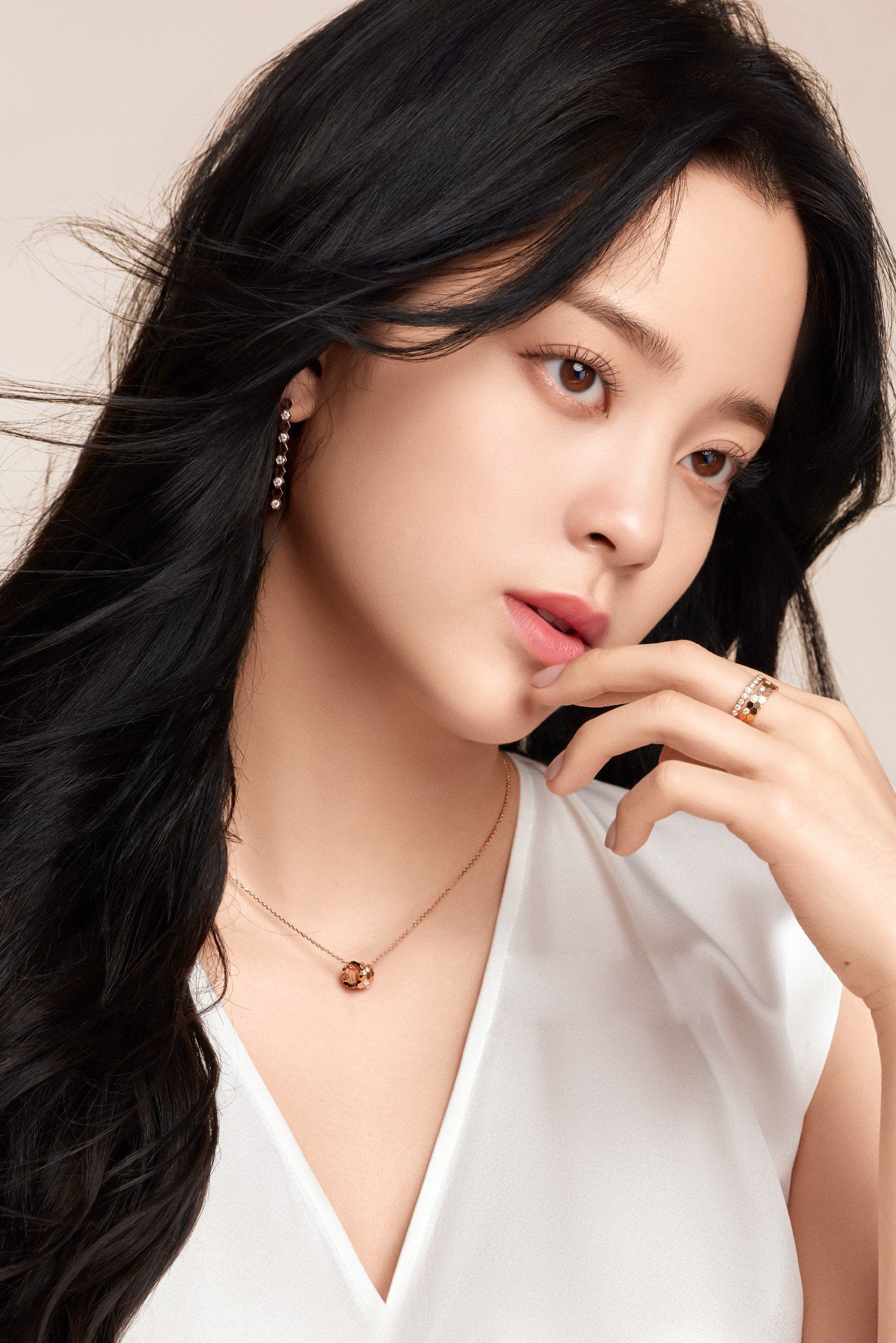 SM-081933 Honeycomb Half Diamond Ring Customer Version