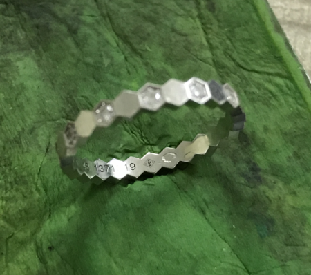 SM-081933 Honeycomb Half Diamond Ring Customer Version