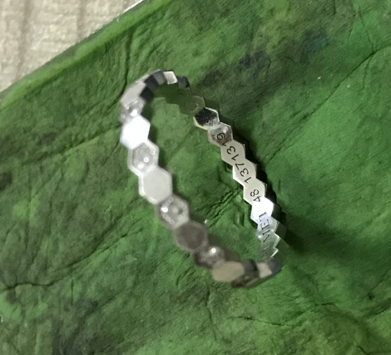 SM-081933 Honeycomb Half Diamond Ring Customer Version
