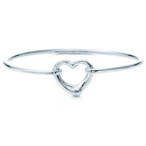 TIF41883741 light gold hollow crooked heart-shaped bracelet