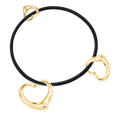 TIF914008 guest version light gold hollow three crooked heart bracelet