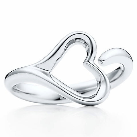 TIF37344483 light gold hollow heart-shaped ring 14#