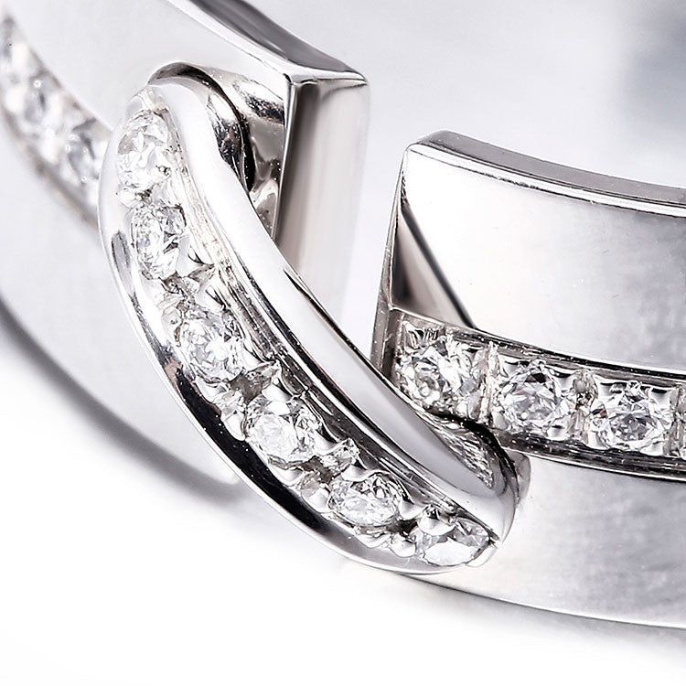 SM-823772 inclined bar middle stone ring