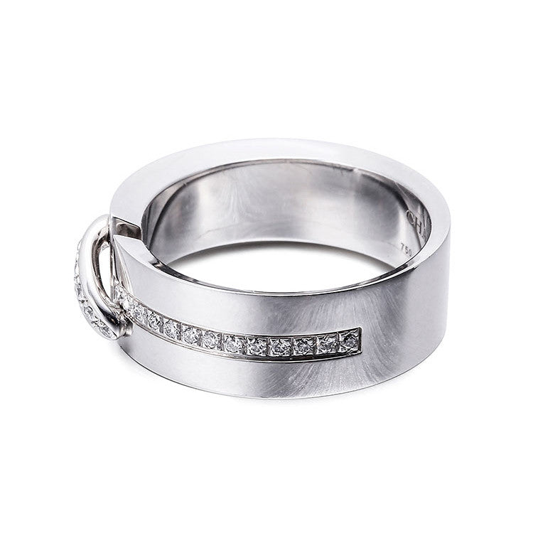SM-823772 inclined bar middle stone ring