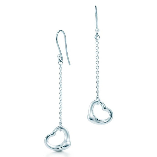 TIF79197877 light gold hollow crooked heart earrings and ear hooks