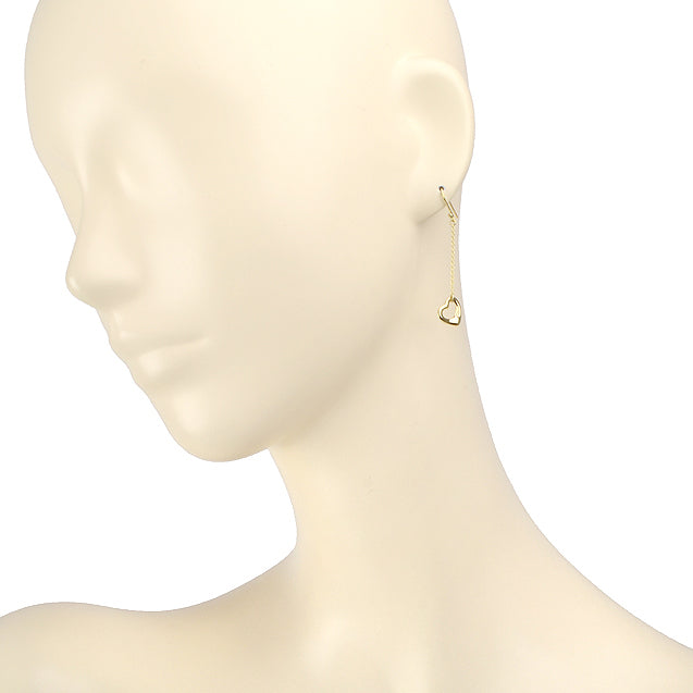 TIF79197877 light gold hollow crooked heart earrings and ear hooks