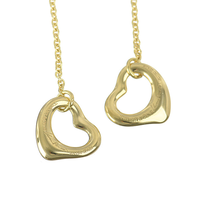 TIF79197877 light gold hollow crooked heart earrings and ear hooks