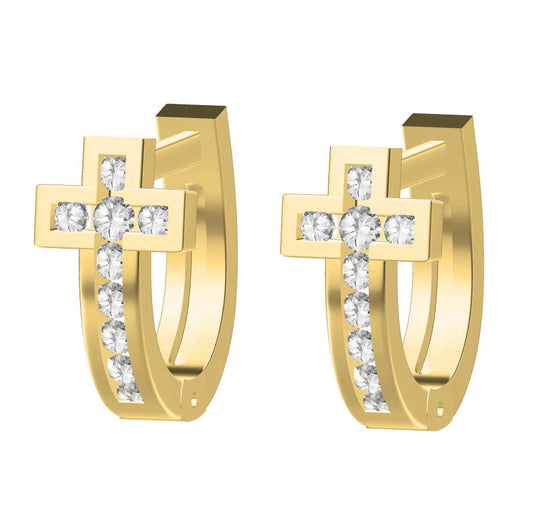 KDY-P6626825 cross earrings-1