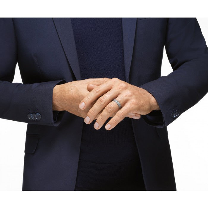 DBES-J1HA11Z00W men's ring with golden pearls wide arm