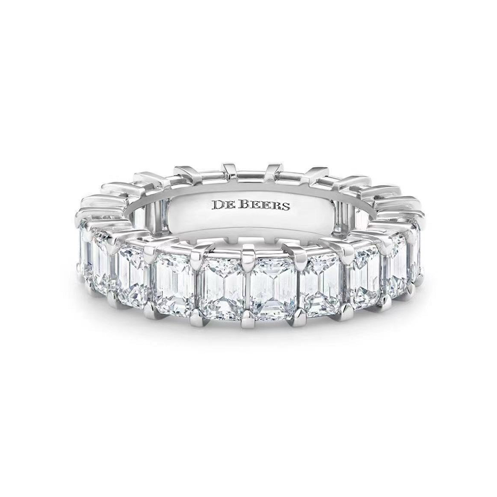 DBES-R102294 square octagonal inlaid sandwich strip ring