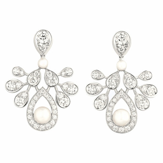 SM-083251 Crown Pearl Earrings