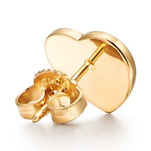 TIF3397639 light gold letter flat heart-shaped earrings
