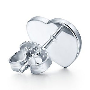 TIF3397639 light gold letter flat heart-shaped earrings