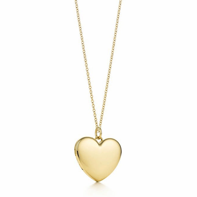 TIF5592851 guest version large divination surface bright gold heart-shaped flip pendant