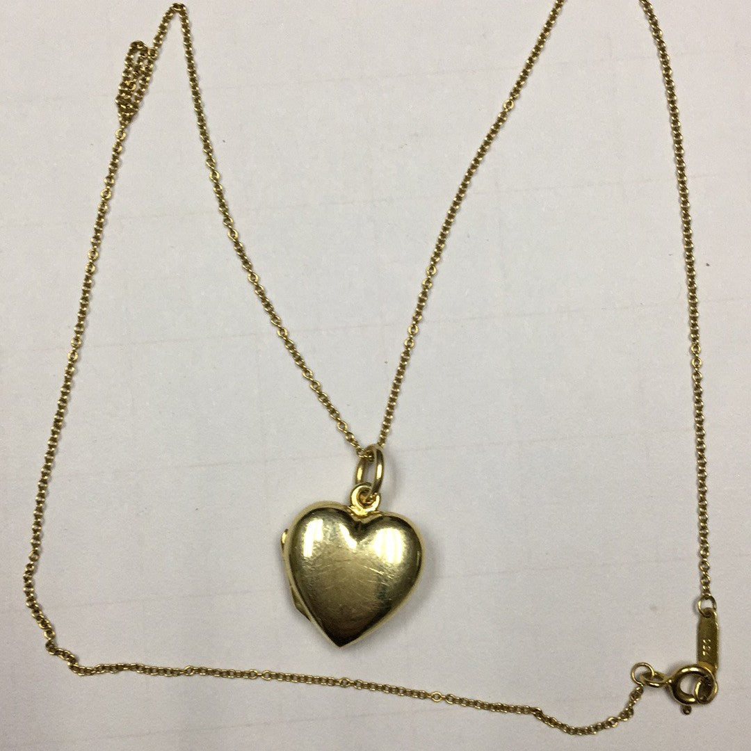 TIF5592851 guest version large divination surface bright gold heart-shaped flip pendant