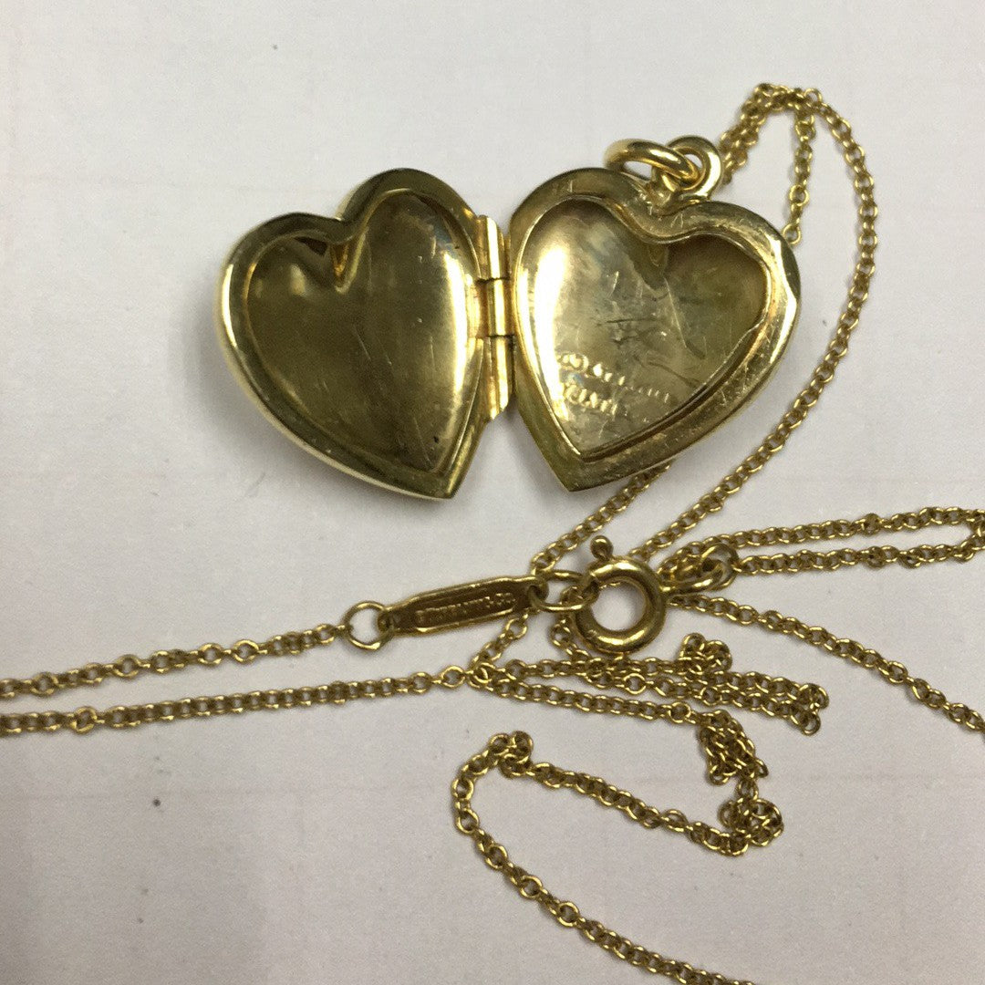 TIF5592851 guest version large divination surface bright gold heart-shaped flip pendant