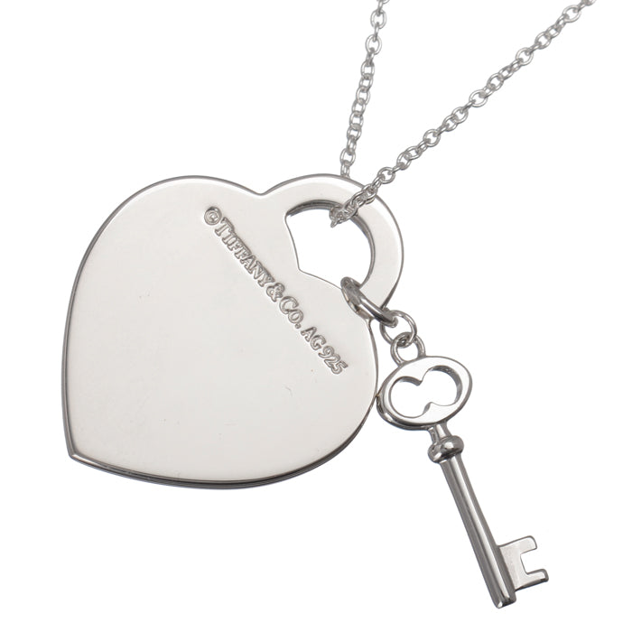 TIF64374758 light gold heart-shaped key pendant