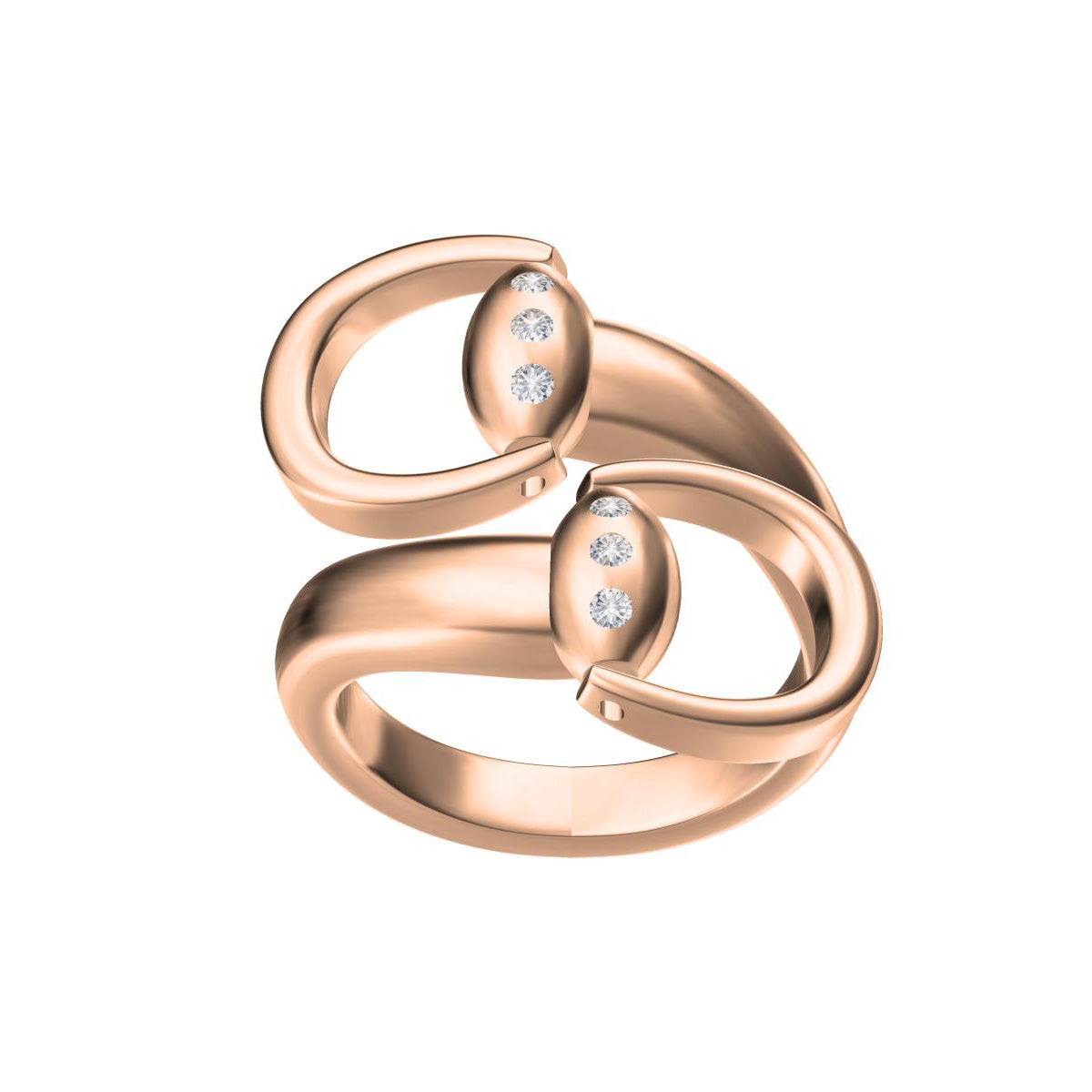 GC-GGC34873 Horsebit twist arm ring