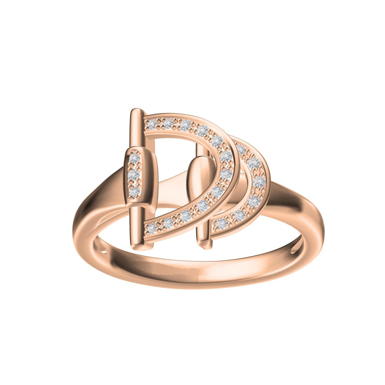 GC-R194566 Horsebit Letter Ring