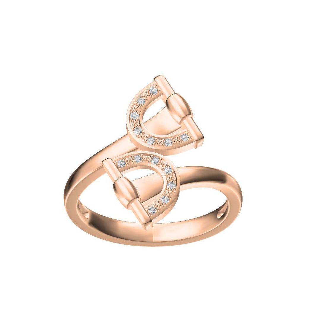 GC-R194565 Horsebit Letter Ring