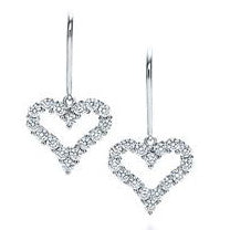 TIF23880063 hollow claw-set heart-shaped ear hooks