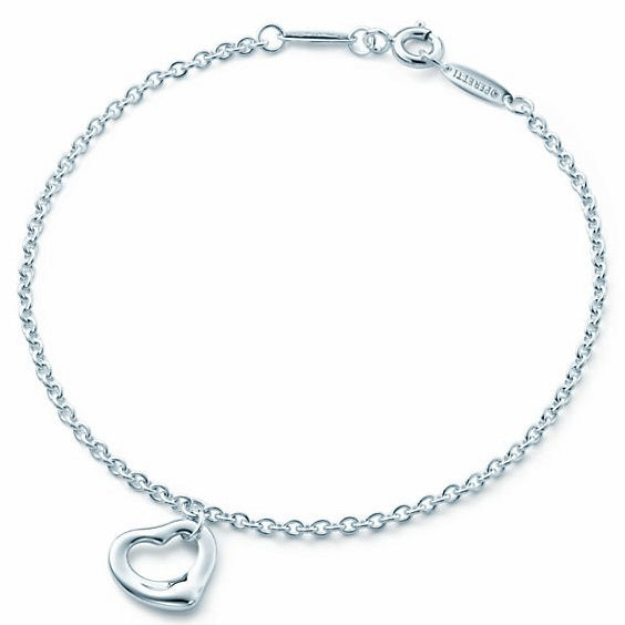 TIF8152247 light gold hollow single crooked heart-shaped bracelet