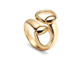 GC-325812 Horsebit bright gold open ring